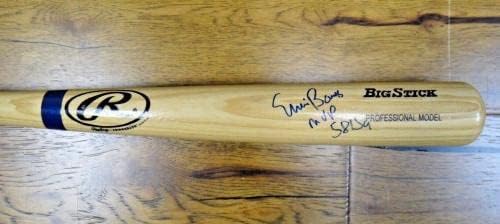 Ърни Банкс Подписа Бейзболна бухалка MVP 1958-59 г. JSA COA - Бейзболни топки с автографи