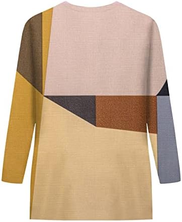 Дамски Ежедневни Пролет-Есен тениска, Модни Свободна тениска с принтом, Блуза, със средна дължина, с 3/4 ръкави,