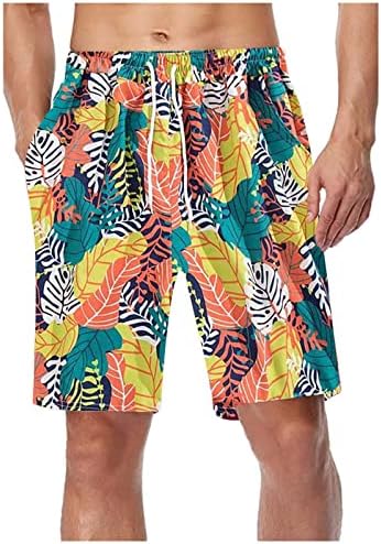 Хавайски Топене Мъжки Шорти за плуване с вътрешен шев 5 Инча, Летни Бански, Бикини, къси Панталони за каране на Сърф, Боксови Бански костюми