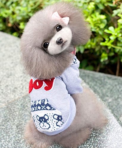 SMALLLEE_LUCKY_STORE Руното Hoody-пуловер в Британския стил за Малки кучета, XX-Големи, Сиво