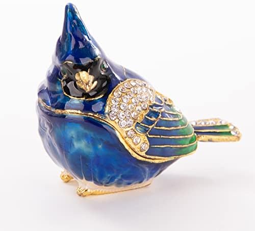 Кутии за дрънкулки с фигура на птица Ingbear Blue Робин, Уникален подарък за Деня на майката, в Ковчег за бижута