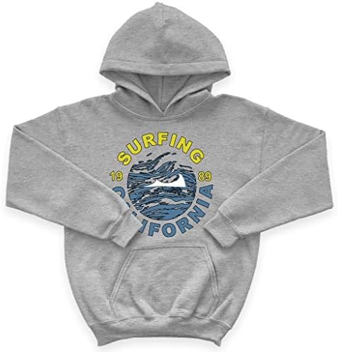 Детска hoody от порести руно California Сърфирах - Страхотна Детска hoody - Графична hoody за деца