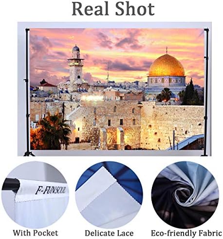 Градски среди на Ерусалим за Фотография, на Фона на меките тъкани Витлеем, размер 7x5 фута, Градски фон Купола
