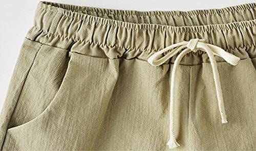 Ежедневни Удобни Памучни Плажни къси Панталони с Еластичен Колан XinYangNi за Жени с Завязками