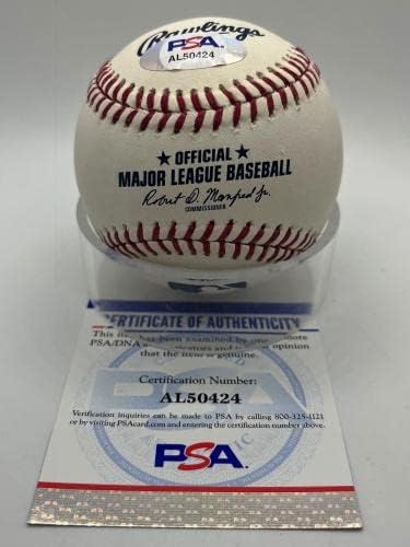 Майк Каббедж Туинс Рейнджърс Метс Подписа Автограф Официален Представител на MLB Бейзбол PSA DNA - Бейзболни
