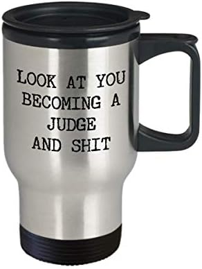HollyWood & влакното наблизо Look at You Becoming a Judge Чаша Подаръци за Нови Съдии Забавно Пътна Чашата за Кафе с Изолация от Неръждаема Стомана