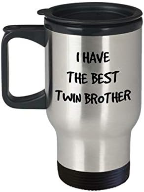Имам най-Добрата Пътна чаша за брат близнак - Бяла Керамична чаша за чай и кафе на 11 грама и 15 грама - идеален