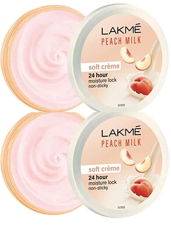 Хидратиращ крем Lakme Milk Peach Soft Crème 25 грама В ОПАКОВКА ОТ 2 бр. УНИКАЛНИ