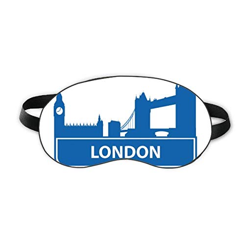 Лондон, Англия Синьо Ориентир Модел Sleep Eye Shield Мека Нощна Превръзка На Очите Козирка На Кутията