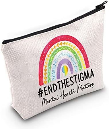 TOBGB Въпроси на психичното здраве се премахнат с Стигматизацией Розова чанта с цип Подарък за информиране за