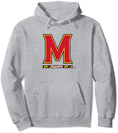 Лого Maryland Terrapins Icon Официално Лицензиран Пуловер с качулка