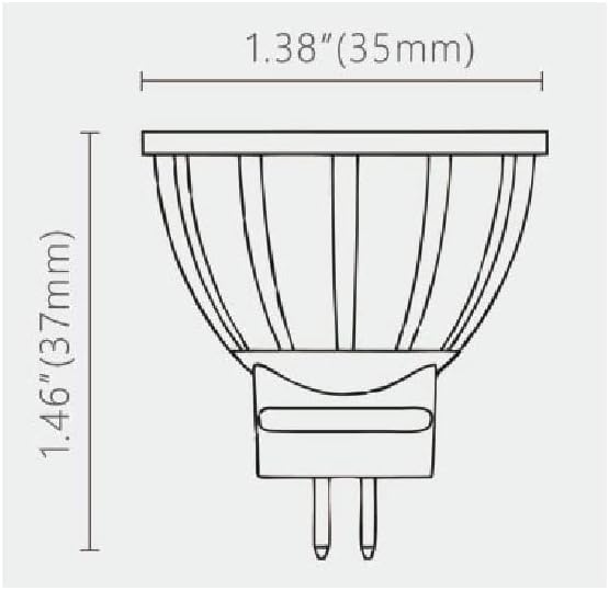 Led лампа Arrownine от алуминий MR11 GU4.0 капацитет от 2,5 W, еквивалентна на 20-Ваттной халогенна лампа Топло
