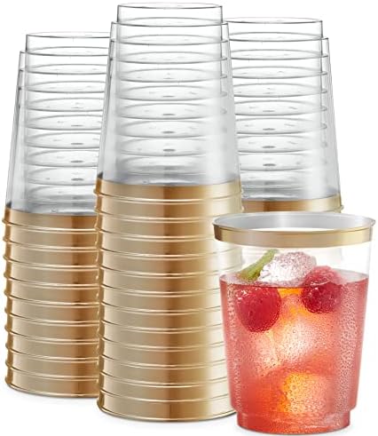Чаши за еднократна употреба от кристално чиста пластмаса PLASTICPRO обем от 10 грама за партита и сватби опаковка от 50