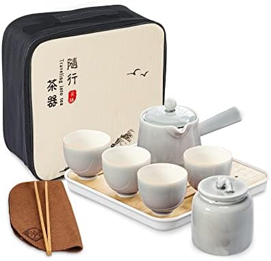 Традиционен Китайски Чай fanquare Gongfu, Черен Преносим Чай за Възрастни, Азиатски Чай с Керамични Грелкой