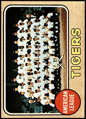 1968 Topps 528 Тайгърс Екипът на Детройт Тайгърс (Бейзболна картичка) NM Тайгърс