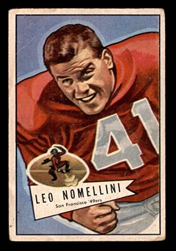 1952 Боуман # 125 Лео Номеллини Сан Франциско 49ерс (Футболна карта) ДОБЪР 49ерс Минесота