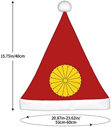ZALTAS Императорска печат на Япония, коледна шапка за възрастни, удобни меки шапки на Дядо Коледа за Коледа,