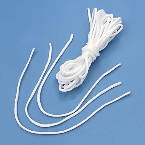 Gigi Crafts - Еластичен кабел 0,6 инча, 1 инча, 2 инча и 6 инча, черно-бяло (0,25 инча - 25 метра, бял)