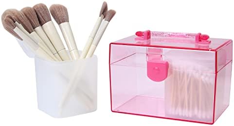 Пластмасов Квадратен Кутия-Шкафче от 3 опаковки, Кутия-Органайзер за съхранение на козметика, Кутия За съхранение