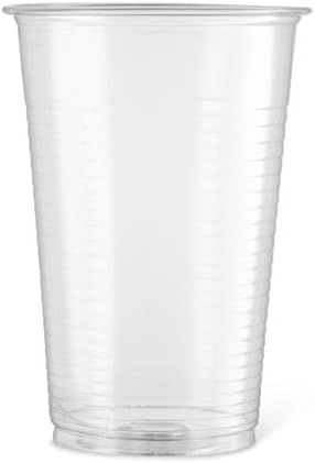 [240 чаши на 9 унции] Големи Прозрачни пластмасови чаши за Еднократна употреба в 9 грама Отлични за сок, вода,