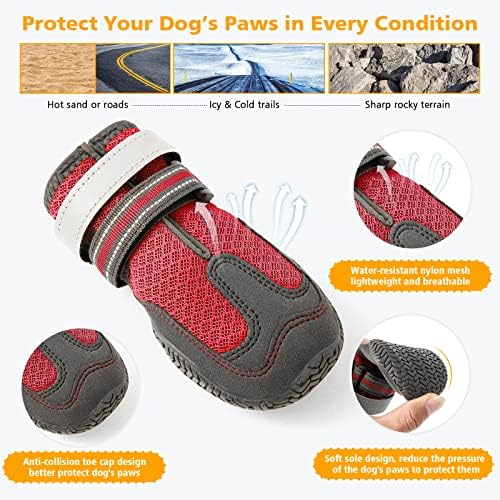 Обувки за малки кучета Мини Обувки за кучета и защита за Ръцете с Отразяващи Джапанки, Обувки за кученца на