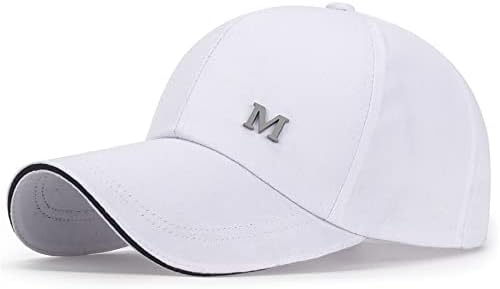 Бейзболна шапка за мъже жени буквата М шапка бейзболна шапка регулируема outdoor дейности всички сезони татко шапка