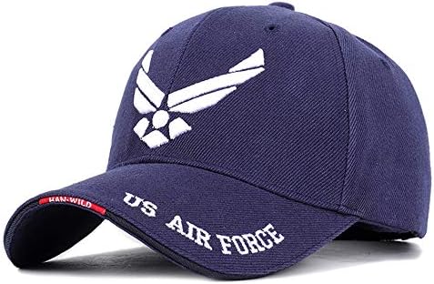 N/A / Бейзболна Шапка на военновъздушните сили на САЩ USAF С бродерия Делукс Крилото нисък профил Шапка Регулируема